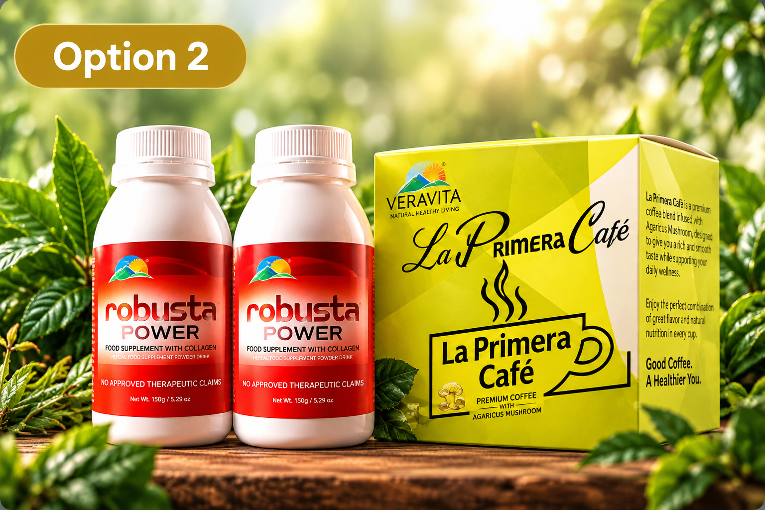 Option 2: 2 Robusta Power + 1 La Primera Café